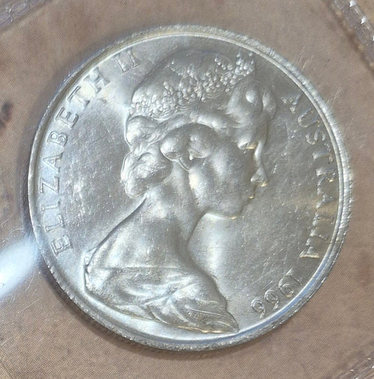1966 Australia Elizabeth  II 0.50 Cent 80% Silver