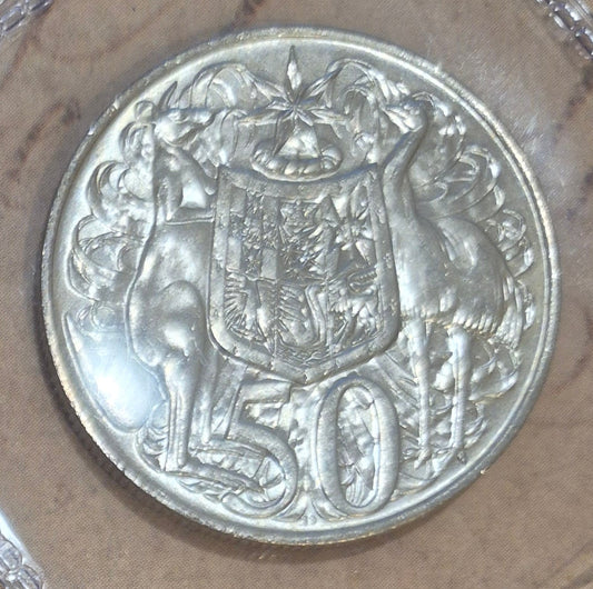 1966 Australia Elizabeth  II 0.50 Cent 80% Silver